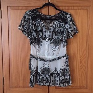 Black & White Blouse